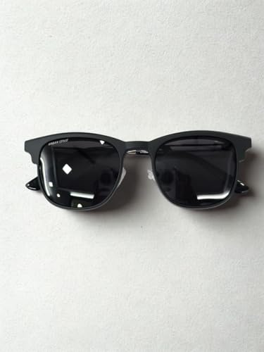 Unisex Clubmaster Glasses with Interchangeable Lenses, Black Frame, 3 Lens Options - Clear, Polarized, UV400, night vision