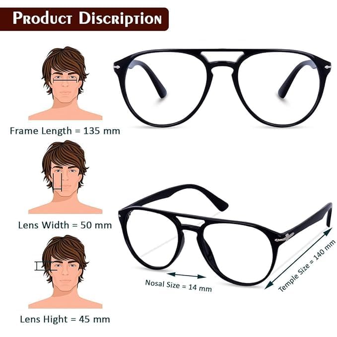 Roshfort Money Heist Professor Eyeglass ARC Glass Blue Light Blocking Coating Glasses for Men Women Retro Aviator Computer Eyewear Acetate Italic Frame (B-1, Black).