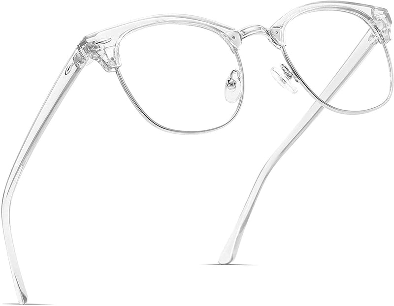 USJONES Eyewear Blue ray Block UV Protected Computer Glasses Rectangular Transparent Frame for men and women (Unisex) - Medium Size