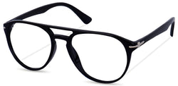 Roshfort Money Heist Professor Eyeglass ARC Glass Blue Light Blocking Coating Glasses for Men Women Retro Aviator Computer Eyewear Acetate Italic Frame (B-1, Black).