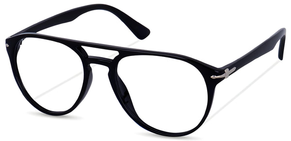 Roshfort Money Heist Professor Eyeglass ARC Glass Blue Light Blocking Coating Glasses for Men Women Retro Aviator Computer Eyewear Acetate Italic Frame (B-1, Black).