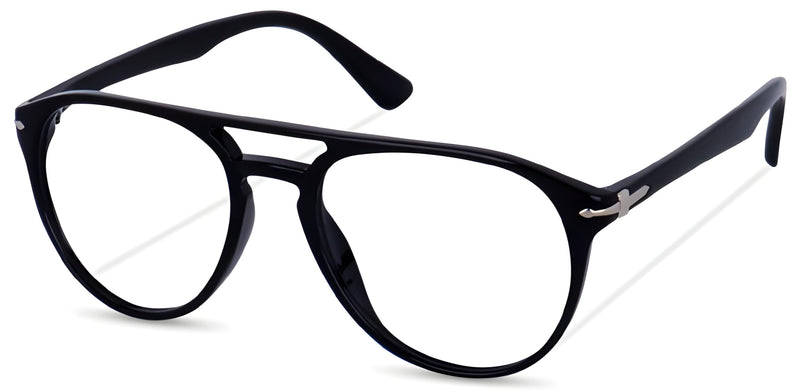Roshfort Money Heist Professor Eyeglass ARC Glass Blue Light Blocking Coating Glasses for Men Women Retro Aviator Computer Eyewear Acetate Italic Frame (B-1, Black).